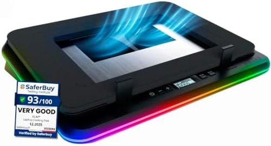 KLIM Turbofrost Gaming Laptop Cooling Pad - 4 Fans, RGB, 17in Aluminum