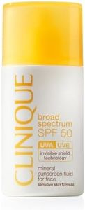 Clinique SPF 50 Mineral Sunscreen Fluid For Face | Zinc Oxide Sunscreen | Safe for Sensitive Skin, 1 Fl Oz