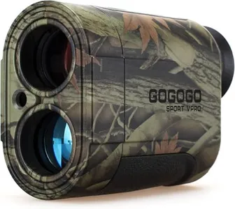 Gogogo Sport Vrpo 1200 Yards Hunting Range Finder with Green OLED Display Golf Archery Bow Camo Laser Rangefinder with Horizontal Distance Slope High-Precision Continuous Scan and Speed Mode