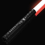 InLoveArts Lightsaber with Sound Effect RGB 7 Colours Changeable FX Lightsaber 63cm Long Rechargeable Portable Light Saber Sword Toy with Metal Hilt for Kids, Adults, Costume Party, Cosplay