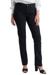 Jag Jeans Women's Ruby Mid Rise Straight Leg Jeans, Black Void, 8