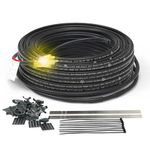 HEATIT PLSR1 75-feet 120V Industrial and Commercial Grade Self Regulating Heating Cable Long Term use Design, Heavy Duty, Wet or Dry, Cold Lead 10ft