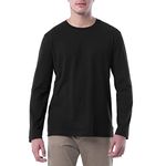 Lee Men's Long Sleeve Cotton T-Shirt, Black, Medium