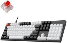 Keychron C2 Full Size 104 Keys Wired Mechanical Gaming Keyboard for Mac Layout with Gateron G Pro Red Switch/White LED Backlight/Double Shot ABS Keycaps/USB C Computer Keyboard for Windows Laptop