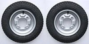 A pair of 350 x 8 inch trailer wheels & tyres with 4 ply tyre & 115mm PCD. Fits these trailers only Erde 102 and Maypole MP6810 trailer Pt no. LMX1599 PLEASE DO NOT BUY UNTIL YOU HAVE CHECKED YOUR PCD