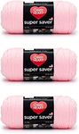 Red Heart Super Saver Baby Pink, 3 Pack of 7oz/198g-Acrylic-#4 Medium-364 Yards, Knitting/Crochet