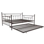 DHP Manila Metal Daybed and Trundle, Queen/Full Size, Bronze