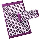 EZONEDEAL Acupressure Mat and Pillow Set - Ideal for Back Pain Relief and Neck Pain Relief - Advanced Stress Reliever - Muscle Relaxant (Maroon)