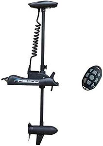 AQUOS Haswing Black 12V 55LBS 48inch Electric Bow Mount Trolling Motor with 2.4 G Remote Control for Inflatable Boat Kayak Bass Boat Aluminum Boat Fishing, Freshwater and Saltwater Use