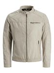 JACK & JONES Mens Suede Jacket Outerwear Top String L