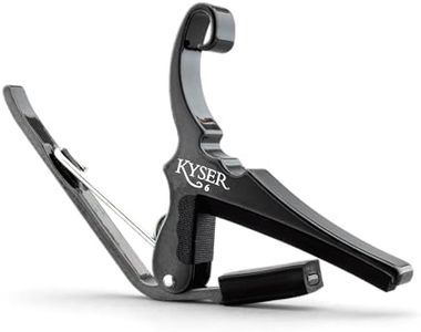 Kyser Quick-Change Guitar Capo for 6-string acoustic guitars, Black Chrome, KG6BCA