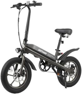 Gotrax S3 Electric Bike, 16x3.0 Fat Tire Electric Bicycle Adults, 750W Peak Motor, Max Range 25 Miles, Up to 20 Mph, Removable Battery, Adjustable Seat, Folding Electric Bike for Adults/Teens 13+