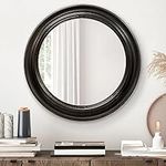 PresenTime & Co. 26" Clifton in/Outdoor Farmhouse Wall Mirror, No Distortion HD Glass Mirror, Farmhouse Mirror and Wall Art for Wall Decoration, Oil Rubbed Bronze Finish