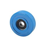 MroMax 1Pcs 8x45x14mm Blue Nylon Round Bearing Flat Ball Bearing Guide Pulley Wheels Roller for Furniture Hardware Accessories