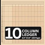 10 Column Ledger: 10 Column Ledger Pad |10 Column Accounting Ledger Book |10 Column Ledger Book | 10 Column Ledger Notebook | Accounting Ledger Paper ... Books for Bookkeeping | 8.5” X 8.5” 100 Pages