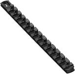 Ernst Manufacturing - 8424-Black-3/8 13-Inch Socket Organizer with 14 3/8-Inch Twist Lock Clips, Black