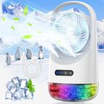 BAIWU Portable Air Conditioners No Windows Needed, Small Room Air Conditioner with 120° Autorotation, Air Cooler with 7-Color Night Light and Force 3 winds, Portable Ac with Room & Outdoor
