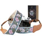 Padwa Lifestyle Vintage Camera Strap - 2" Wide Woven Embroidered Floral Pattern Shoulder Neck Camera Straps for Photographers，Great Gift for Men & Women Photographers