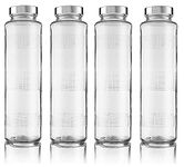 COOZICO Glass Water Bottle with Leak-Proof Airtight Stainless Steel Lid for Water, Smoothie, Juices - Reusable Travel Glass Drinking Fridge Bottles - 750ml (2)