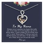 PINKDODO Mothers Day Gifts for Nana Necklace, Best Nana Birthday Christmas Valentines Day Gifts Presents for Nana Grandma Gifts from Granddaughter Grandson Nana Jewelry