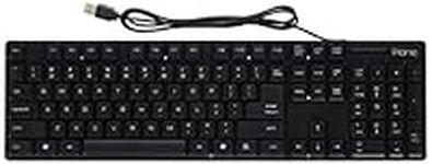 iHome IH-K301 Classic Corded Quiet Touch Slim Full Size USB Desktop Keyboard