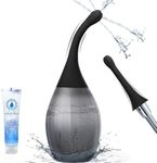 Enemas Anal Douches for Men Women - Anti Backflow Enema Bulb with Shapeable Silicone Tube for Men Women Colon Cleanse, Feminine Care Shower Enema Douche Kit Cleaner Flusher with Lubricant, 10.1 Ounce