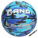 AND1 Xcelerate Rubber Basketball: Official Regulation Size 7 (29.5 inches)- Deep Channel Construction Streetball, Made for Indoor Outdoor Basketball Games