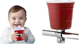 Red Cup Living Baby Trainer Sippy Cups 8 Oz Pack & Bike Water Bottle Holder | BPA Free, Leak-Proof, Dishwasher Safe | Perfect for Kids, Beach Cruiser Accessories