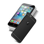 NEW'C Case for iPhone 6 and iPhone 6S, Black Silicone [Ultra Thin and Lightweight Gel TPU Soft] Protective Cover with Shock Absorption and Anti-Scratch