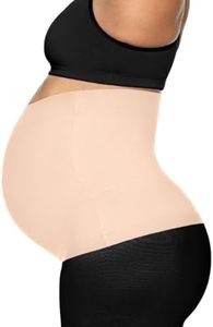 ProBump Maternity Support Belly Band – Breathable, Pregnancy Belly Band for Back, Hip & Pelvic Pain – Postpartum Belly Wrap for C-Section & Natural Birth Recovery – Stay Active & Comfortable, Beige - Small