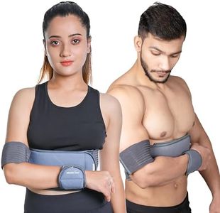 Wonder Care-Left Right Shoulder Immobilizer Arm Sling Elastic Brace for Clavicle Collar Bone Dislocation Subluxation Shoulder Support Compression Brace After Rotator Cuff Surgery- Grey-Size 1