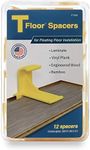 Tfloor Laminate Flooring Spacers : for Installing Laminate Wood, Vinyl Plank, Engineered Hardwood, LVT, Bamboo, Subfloor Panels, or Any Floating Floor Material. Made in The USA.