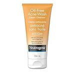 Neutrogena Acne Face Wash, Oil Free Cream Facial Cleanser with Salicylic Acid For Acne & Blackheads, 200ml