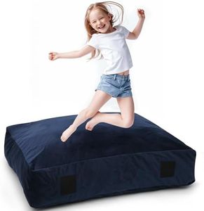 WOUDY Crash Pads for Kids Sensory, Sensory Crash Pads for Autistic Children, Crash Pads Sensory Pads, Crash Pads, for Children and Adults,with Washable Cover (4 feet x 4 feet) Blue