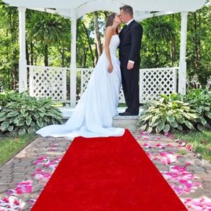 FUHSY Red Carpet Runner for Party Red Aisle Runner for Wedding Ceremony 48" x20FT Wedding Rug Velvet Runner Red Aisle Runner Bridal Runway Decorations Wedding Floor Runner for Birthday Party Events