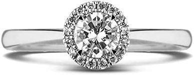 10K White Gold 1/3 Cttw Round Brill