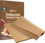 220 Pcs Unbleached Parchment Paper Baking Sheets, Baklicious Pre-Cut Heavy Duty Parchment Baking Paper for Air Fryer, Oven, Bakeware, Steaming, Cooking Bread, Cupcake, Cookies (9x13 inch, Brown)