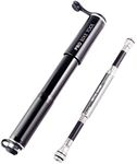 PRO BIKE TOOL Bike Pump with Gauge Fits Presta and Schrader - Accurate Inflation - Mini Bicycle Tire Pump for Road, Mountain and BMX Bikes, High Pressure 100 PSI, Includes Mount Kit