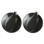 Belling Oven Cooker Hob Gas Flame Control Knobs (Black, Pack of 2)