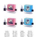 Mantra Impex Math Roller Stamp for Addition Subtraction Multiplication Division Roller Number Teaching Practice Math Stamp Roller Digital Teaching Stamp Math Practice Number Rolling Stamp (4 Pcs -All)