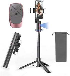 Voinap Extendable Auto Face Tracking Tripod with Light, 360 Rotating Tripod, Both Auto or Manual Moving Control, Smart Cameraman Shooting for Video, Vlog, Live Stream
