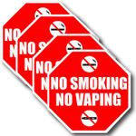 No Smoking Sign No Vaping Sticker | Stop Sign Decal for Vehicle Business or Office