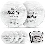 Funny Coasters - Perfect White Elephant Gifts - Unique Gifts for Women Men - Cool Friend Gifts - Secret Santa Gifts - Gag Gifts - Couples Gifts - Funny Housewarming Gifts - Birthday