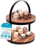 BIRDROCK HOME 2-Tier Cupcake and Ca