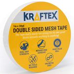 Double Sided Carpet Tape For Area Rugs Over Carpet (1 Inch) Rug Tape For Hardwood Floors, Tile Floors, Laminate Flooring, Rug Edges, Stairs and Concreate. Mat Tape With Heavy Duty Adhesive (20yd)