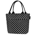 Aosbos Lunch Bag Insulated Lunch Bags for Women Leak-Proof Lunch Tote Bag Reusable Cool Bag Lunch Box Thermal Handbag Cooler Tote Bag for Ladies Girls Adults Work School Beach Picnic (10L, Polka Dots)