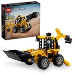 LEGO Technic Backhoe Loader Construction Toy - Building Toy Set for Boys and Girls, Ages 7+ - Educational Gift Idea for Kids Birthday with Usable Back Digger, Scoop, & Outriggers - 42197