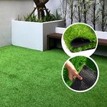 WALPLUS 2mx1m Roll 30mm Pile Height Carpet Artificial Grass Astro Garden Lawn High Density Durability Realistic Looking Pets Friendly Fake Turf Mat Floor for Patio Balcony Outdoor Indoor Self-Draining