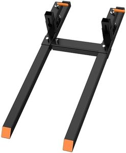 GARVEE 43" Clamp on Pallet Forks for Tractor Bucket,2000 lbs Heavy Duty Quick Attach Bucket Fork with Adjustable Stabilizer Bar