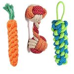 Agirav Tail Dog Toys + Dog Chew Toys + Puppy Teething Toys + Rope Dog Toy + Dog Toys for Small to Medium Dog Toys + Dog Toy Pack + Tug Toy + Dog Toy Set + Washable Cotton Rope for Dogs(Pack of 3)